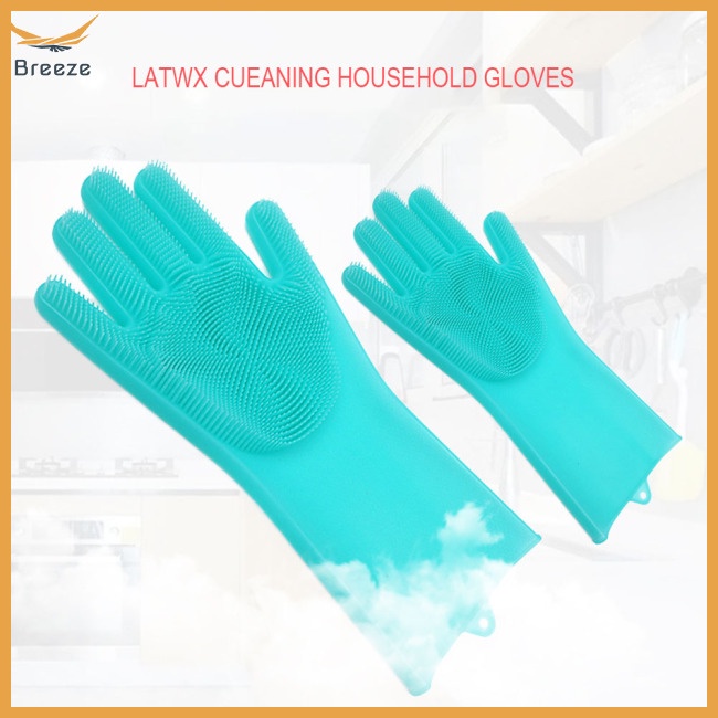 Găng Tay Cao Su Silicone Chịu Nhiệt Chống Trượt Dùng Rửa Chén