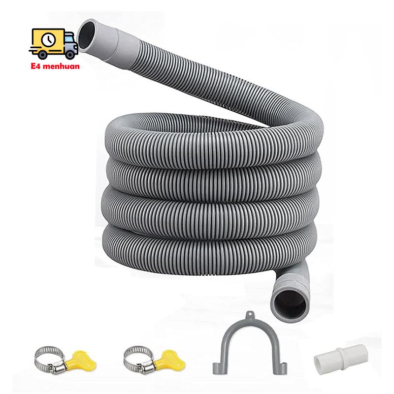 Bộ Ống Thoát Nước Nối Dài 1M Kèm Giá Đỡ Và Kẹp Ống Thoát Nước Cho Máy Giặt