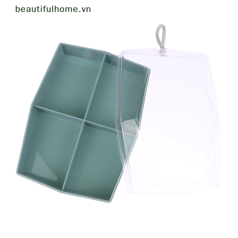 Giá Đỡ 4 Ngăn Phơi Khô Bông Mút Trang Điểm Tiện Dụng