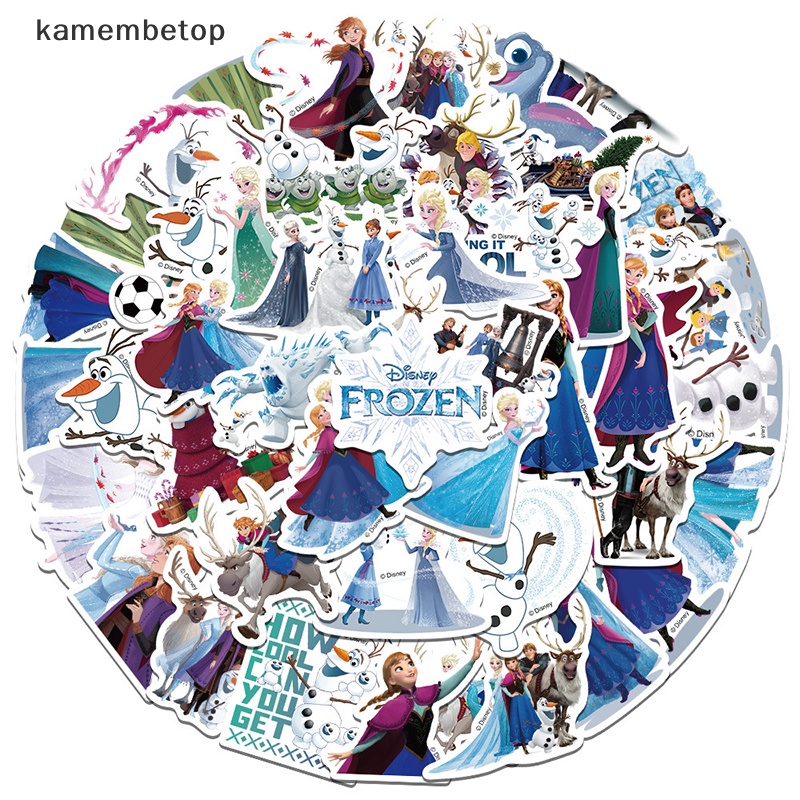 Bộ 50 Miếng Dán Họa Tiết Hoạt Hình Frozen Trang Trí