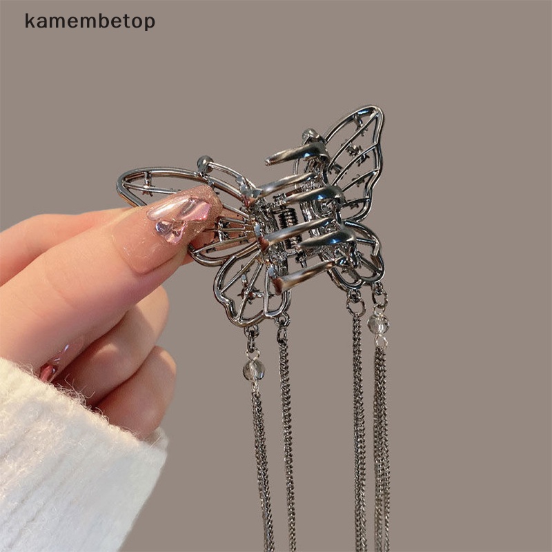 Kẹp Tóc Hình Bướm / Cá Mập Đính Ngọc Trai Phong Cách Hàn Quốc Cho Nữ