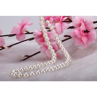 LILY Trắng 8mm Faux hạt ngọc trai vòng cổ uuu