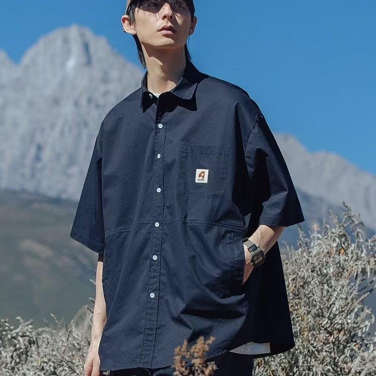 Áo Sơ Mi Tay Ngắn Phong Cách Retro Thời Trang Mùa Hè Cho Nam