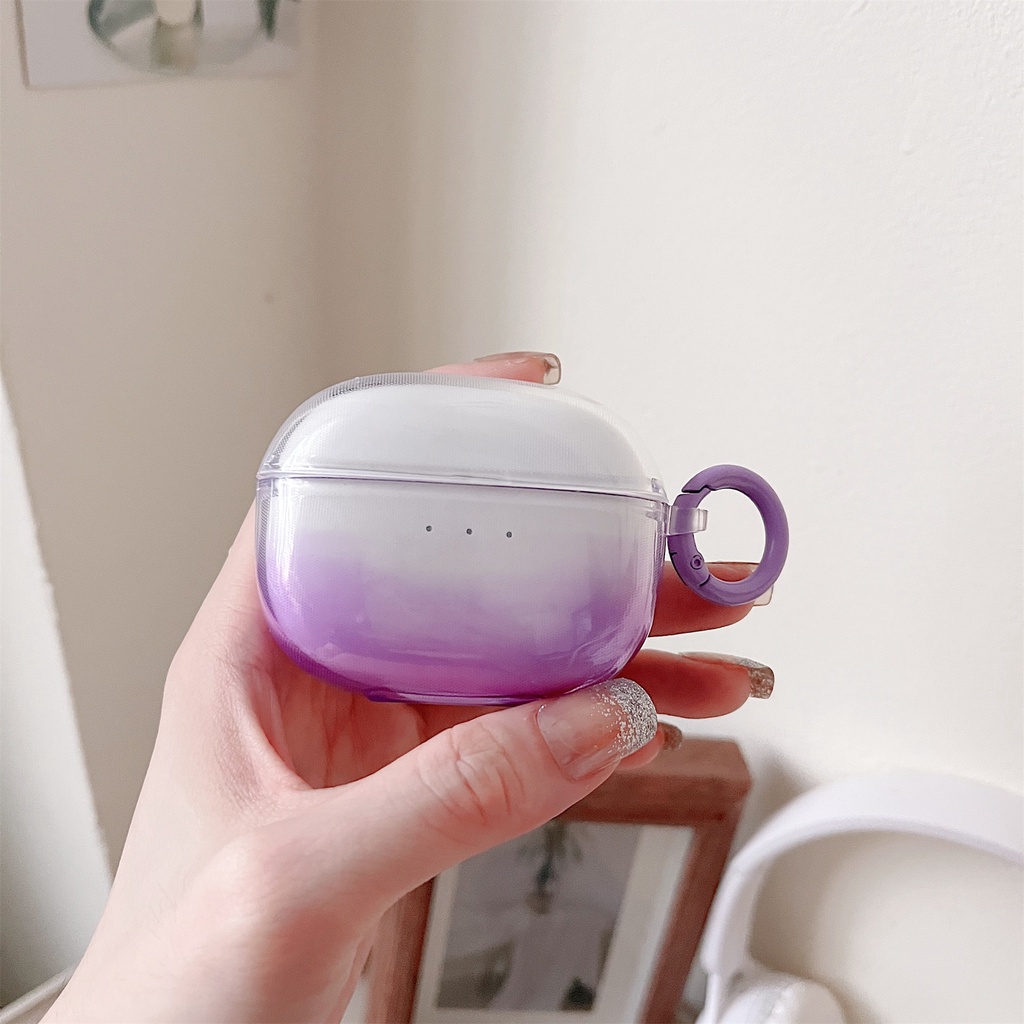 Vỏ Bảo Vệ Hộp Sạc Tai Nghe Không Dây UGREEN HiTune T3 TWS Bằng Silicon TPU Mềm Trong Suốt Chống Sốc Chống Rơi Kèm Móc