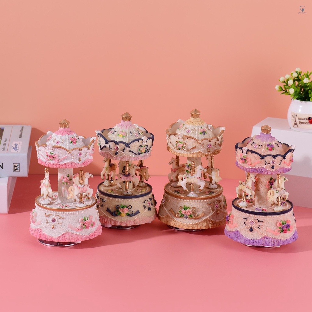 Hộp Nhạc [laptvn] Ngựa Một Sừng Có Đèn LED Thay Đổi Màu Sắc