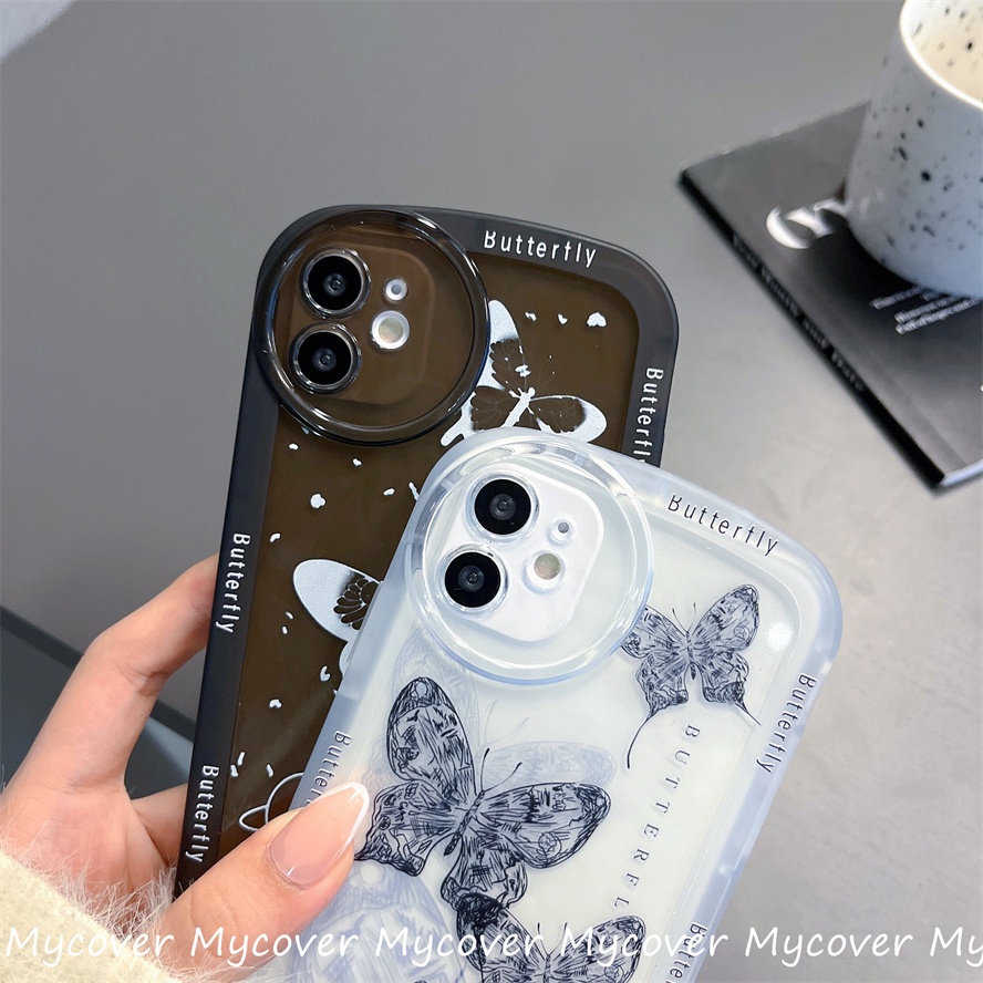 Ốp Điện Thoại Silicon Mềm Họa Tiết Bươm Bướm Cho iPhone 14 13 12 11 Pro Max X XR Xs Max 6 7 8 Plus