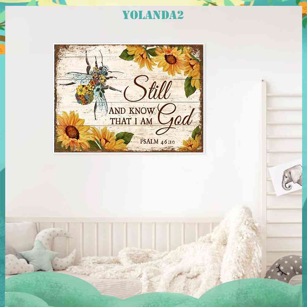 Tranh Đính Đá Kim Cương Toàn Bộ 5D DIY Hình Côn Trùng Và Hoa Hướng Dương