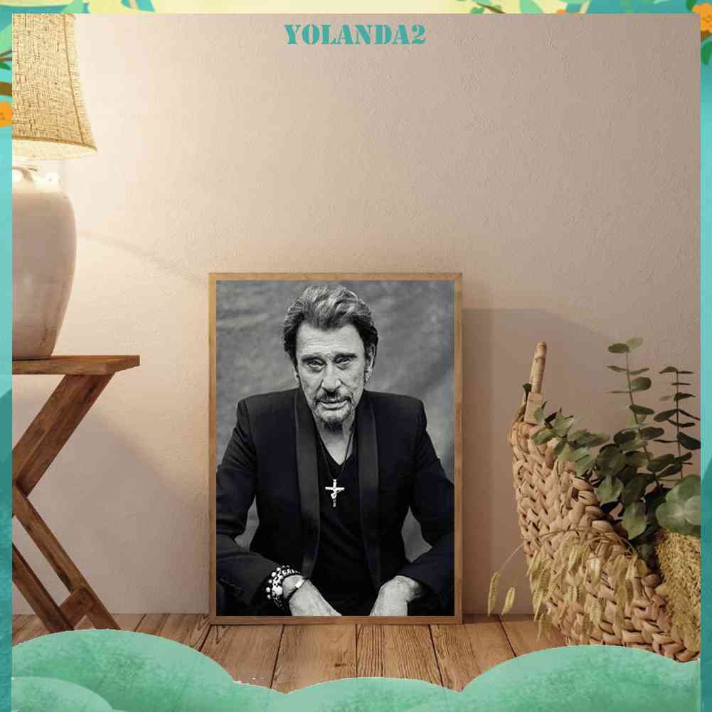 Tranh Đính Đá Kim Cương Toàn Bộ 5D DIY Hình Johnny Hallyday