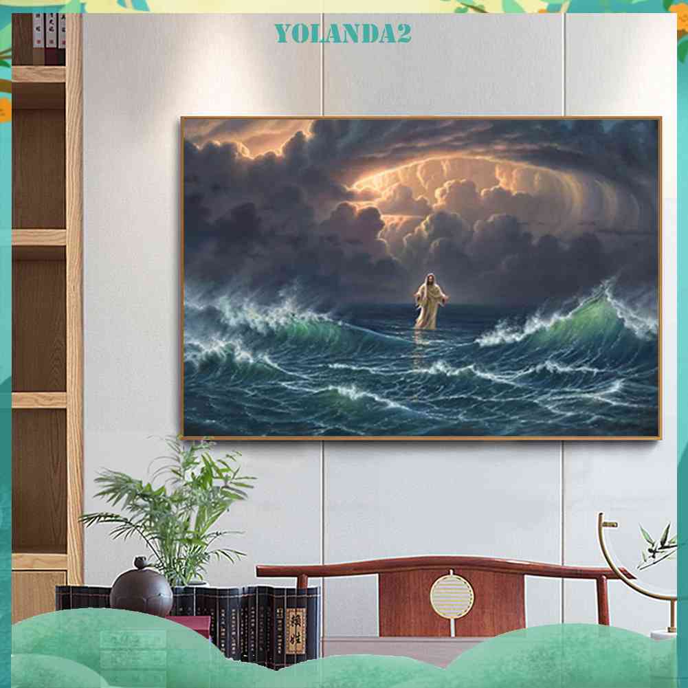 Tranh Đính Đá Kim Cương Toàn Bộ 5D DIY Hình Chúa Jesus