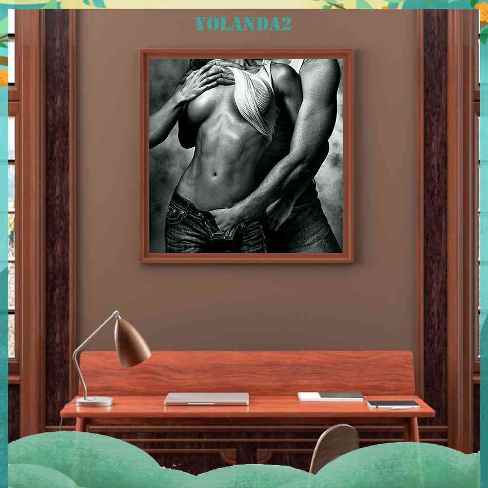 Bộ Tranh Đính Đá Tự Làm Toàn Diện Hình Cặp Đôi Tham Gia Vị Trí Nhà Cửa