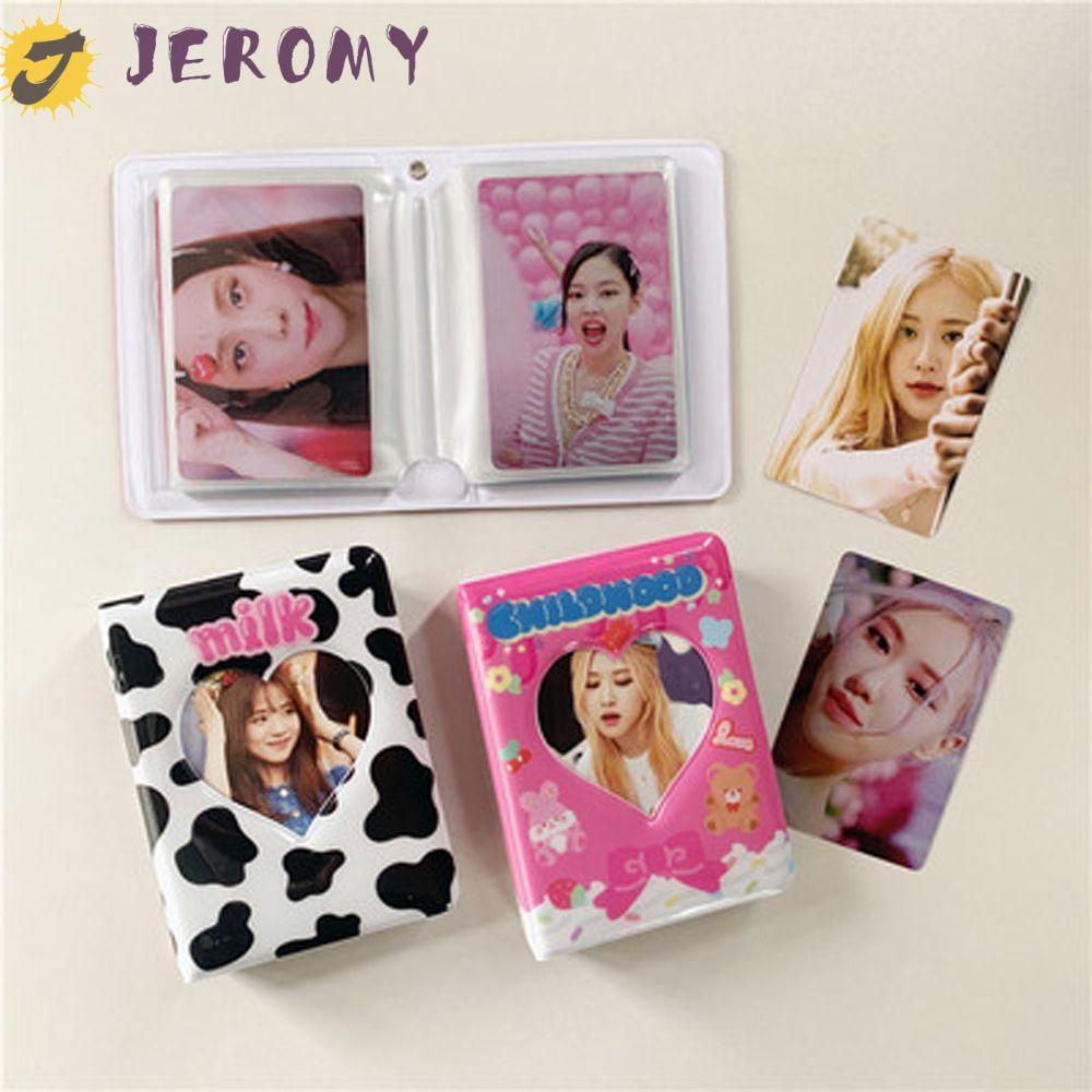 Sổ album ảnh bỏ túi 40 tờ mặt trước khoét hình trái tim dùng đựng ảnh thẻ kpop chứng minh thư kích thước 3 inch