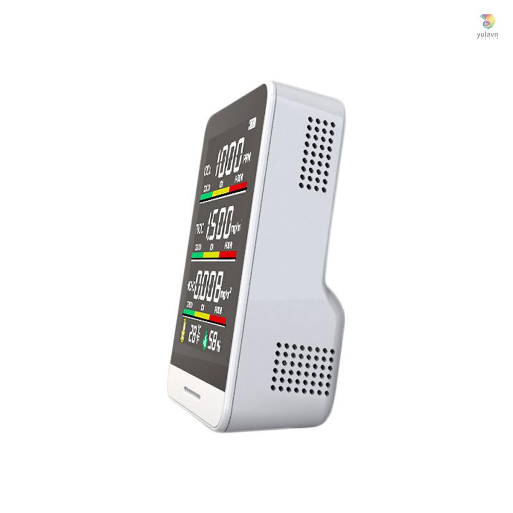 Thiết Bị Phát Hiện Nhiệt Độ Và Độ Ẩm CO2 TVOC HCHO Thông Minh Độ Chính Xác Cao Đa Năng