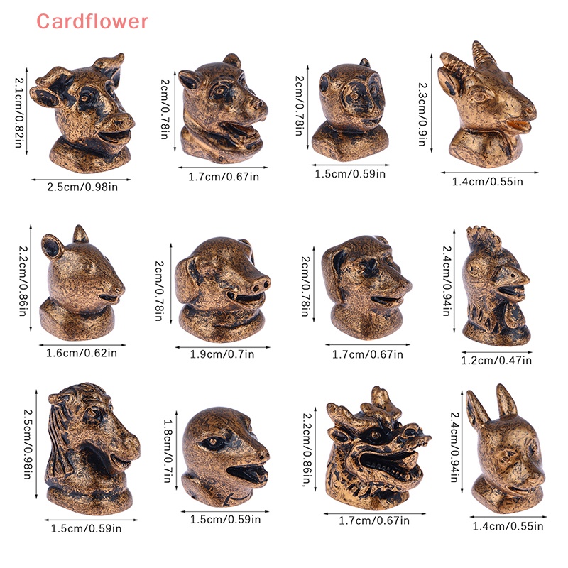 1 Đồ trang trí Đầu Động Vật Bằng Đồng Tỉ Lệ 1: 12 Dùng Trang Trí Tiểu Cảnh Mới