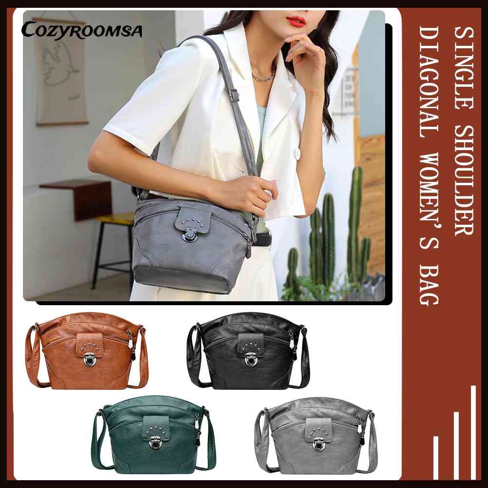 Túi Đeo Chéo Da PU Mềm Thanh Lịch Cho Nữ