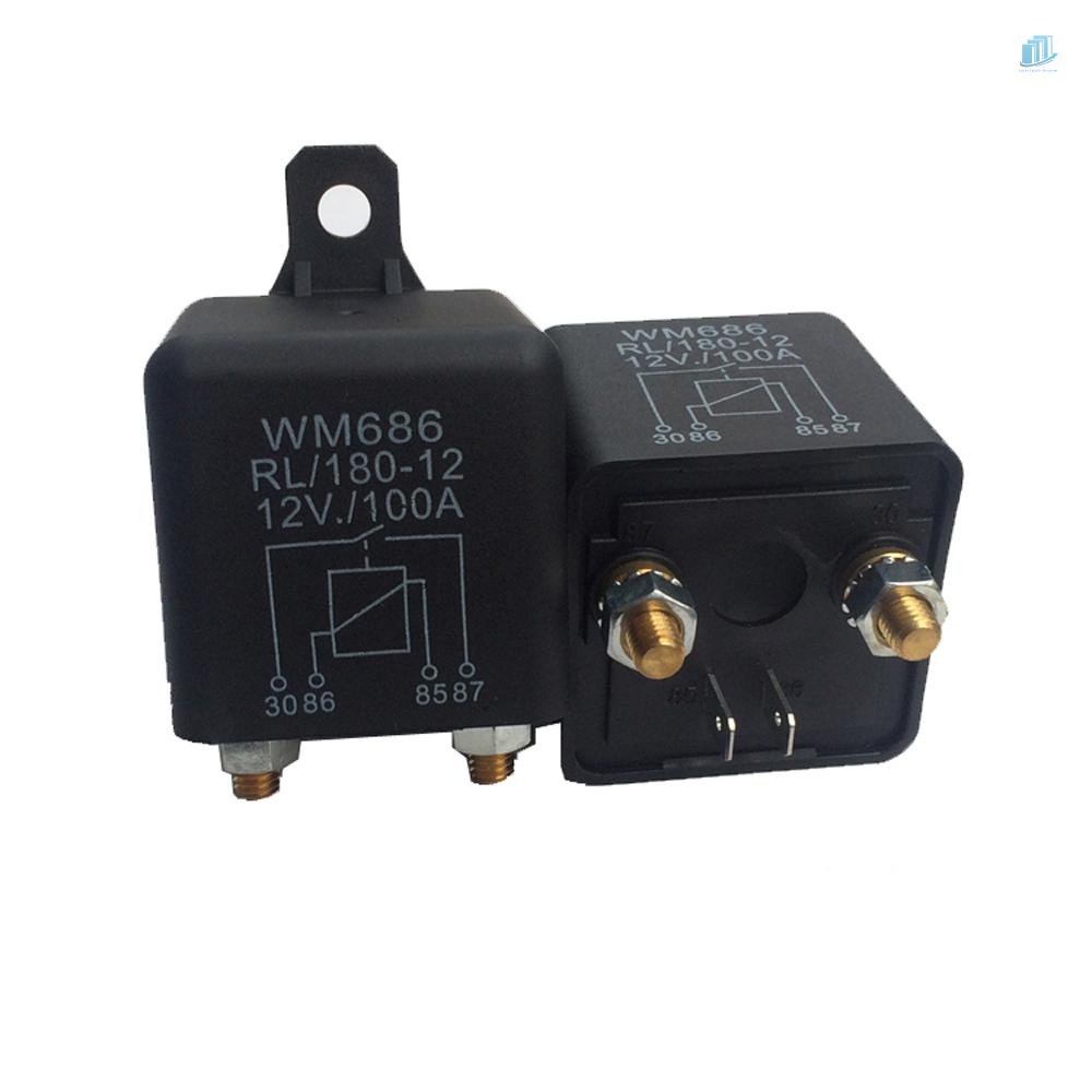 1 Rơ Le Khởi Động 4 Chấu 12VDC 100A AMP 2.4W Cho Xe Hơi Xe Tải