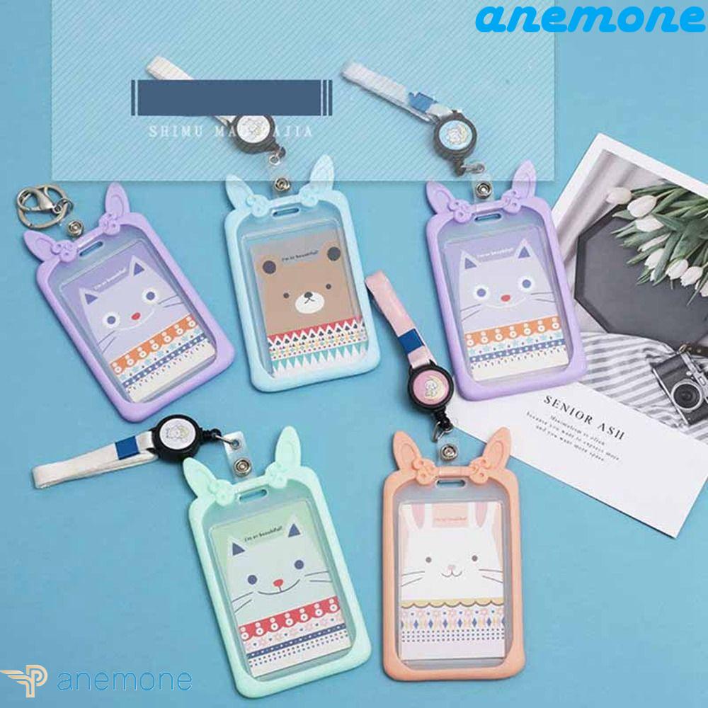 Ví Đựng Thẻ ID / Thẻ ID Hình Tai Thỏ Dễ Thương Kèm Dây Đeo Dành Cho Học Sinh Ốp