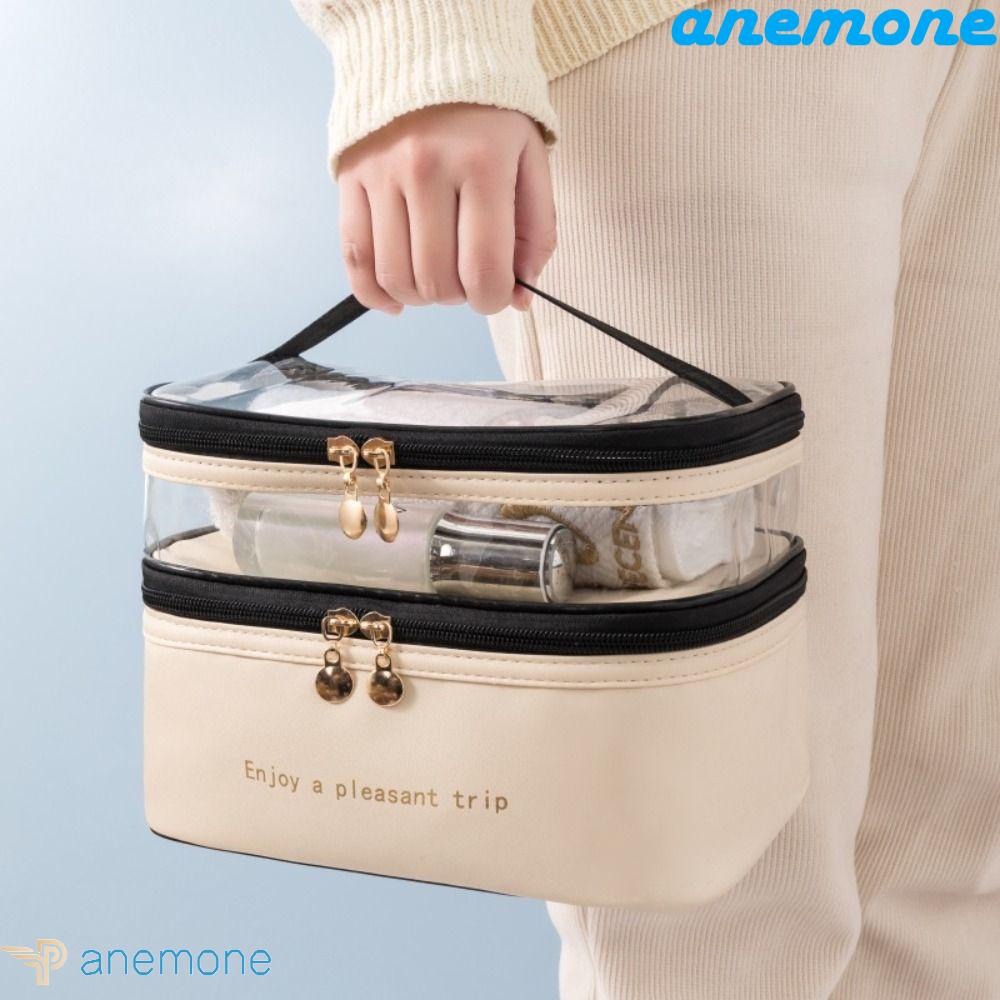 Túi Đựng Mỹ Phẩm Trong Suốt Cỡ Lớn Có Khóa Kéo Tiện Dụng
