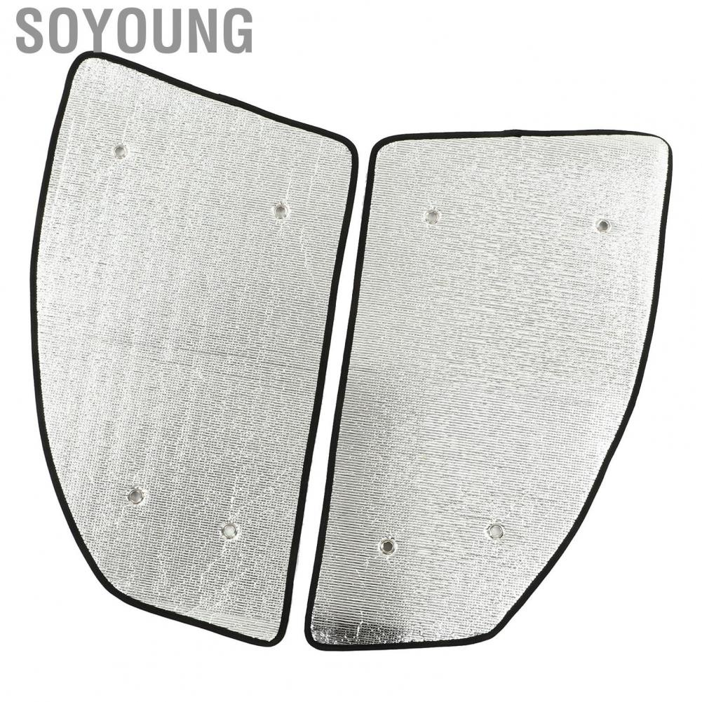 Soyoung Car Sun Visor  Protection Keep Vehicle Cool Double Layer Reflective 210T Material Auto Window Sunshade Aluminum Foil with Suction Cups for XK50 2007-2021