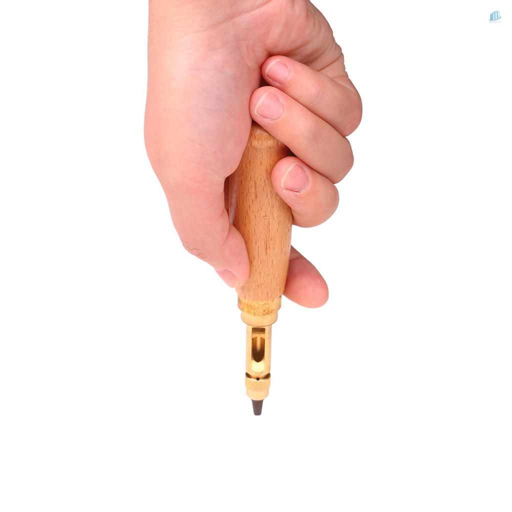 Bộ Dụng Cụ Đục Lỗ Dây Nịt / Thắt Lưng / Đồng Hồ Tự Động Xoay Không Gây Tiếng Ồn Với 6 Đầu Kích Thước 1.5-4mm