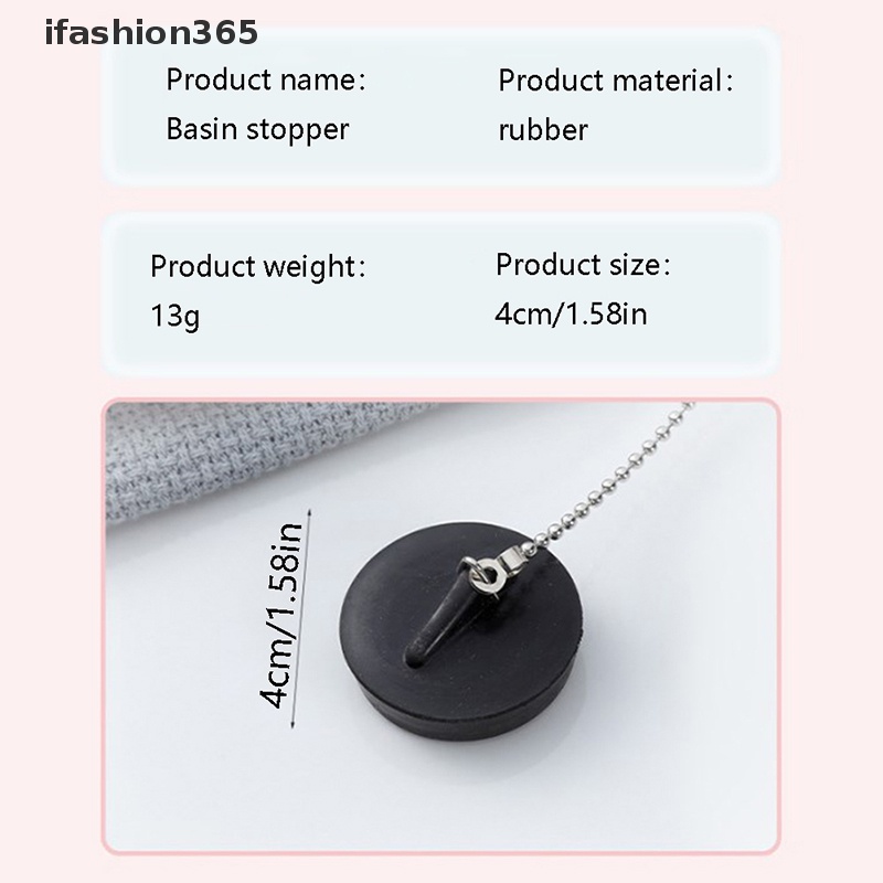 Nút Cao Su Bịt Cống Thoát Nước Bồn Rửa Chén Có Dây Xích Dành Cho Gia Đình / Khách Sạn ifashion365