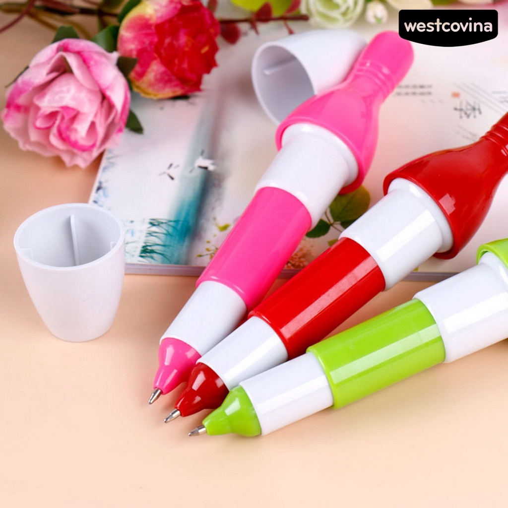 [COD]♪Set 10 Bút Bi Chống Nhòe Có Thể Kéo Dài Dễ Thương