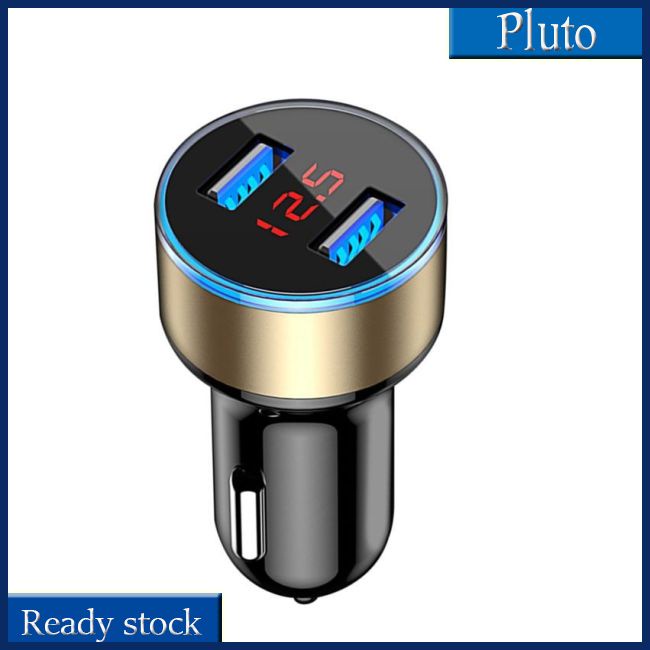 Tẩu Sạc Nhanh 5V 3.1A Hai Cổng Usb QC Có Đèn Led Hiển Thị Vôn Kế Cho Điện Thoại Di Động