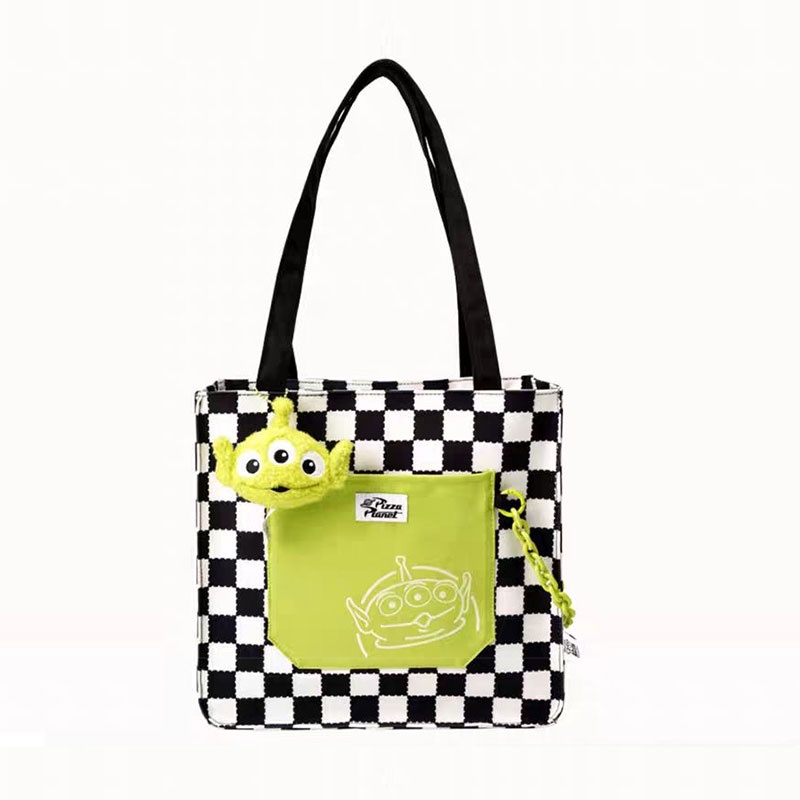 Túi Xách canvas Họa Tiết Ca Rô Thời Trang Dành Cho Nữ