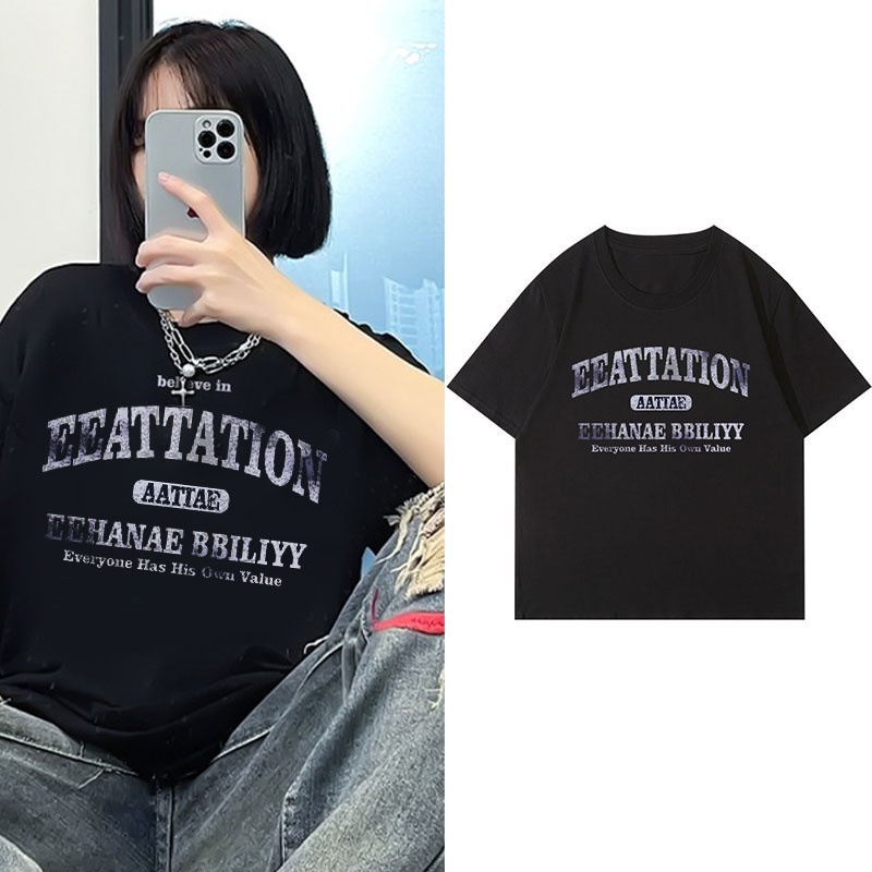 Áo Thun Unisex 100% Cotton Nguyên Chất Ngắn Tay Phong Cách Hàn Quốc Mới NRVP 2023