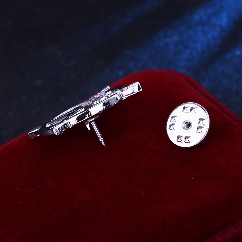 Ghim Cài Áo Hình Ngôi Sao Sáu Cánh Đính Đá Thời Trang Cho Nam