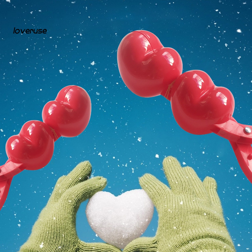 Dụng Cụ Kẹp Bóng Tuyết Bằng Nhựa Hình Trái Tim / LO / Heart Cho Trẻ Em