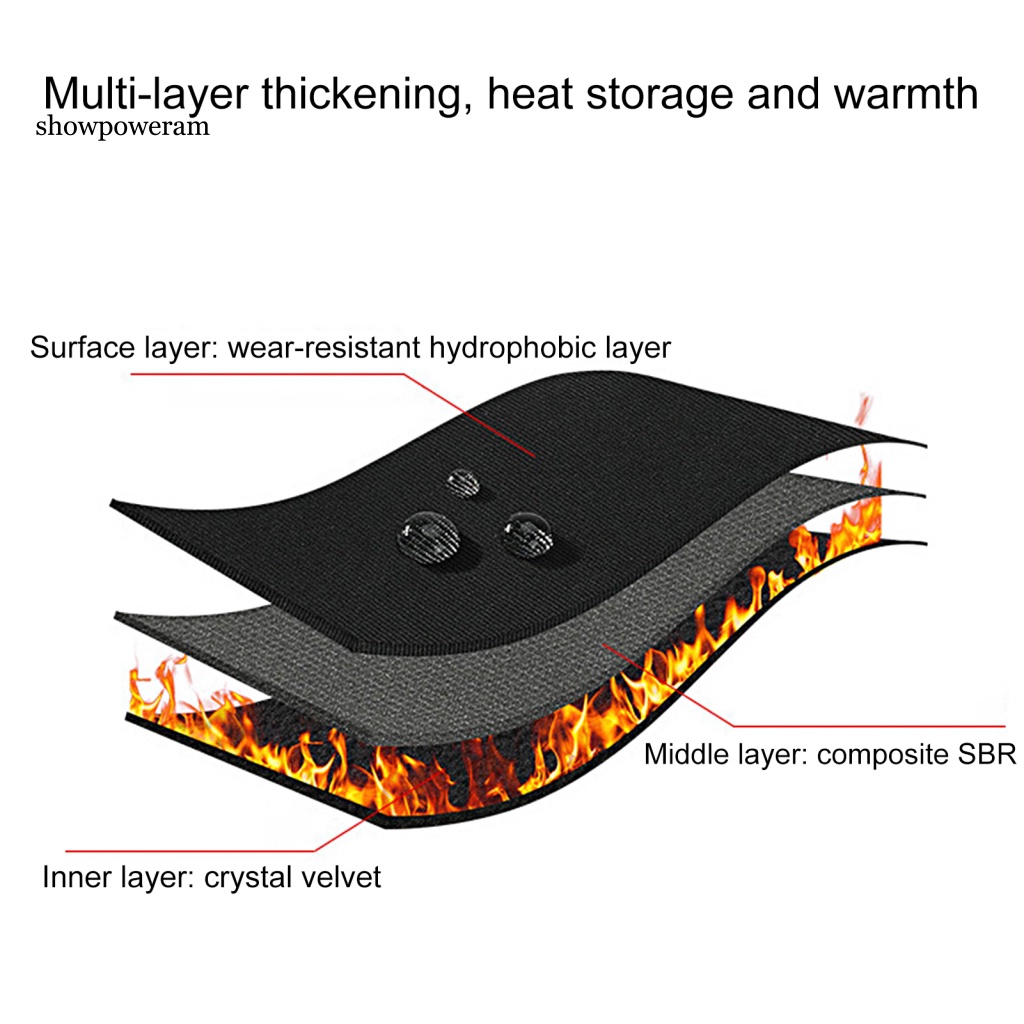 1 Đôi Găng Tay Mùa Đông Co Giãn Chống Trượt Màu Sắc Đơn Giản