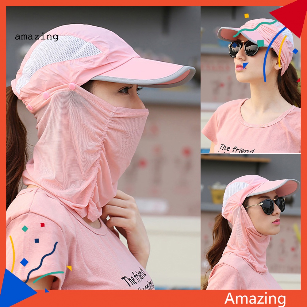 Mũ Lưỡi Trai Chống Nắng Chống Tia UV Có Thể Gấp Gọn Che Phủ Toàn Diện Thời Trang Mùa Hè
