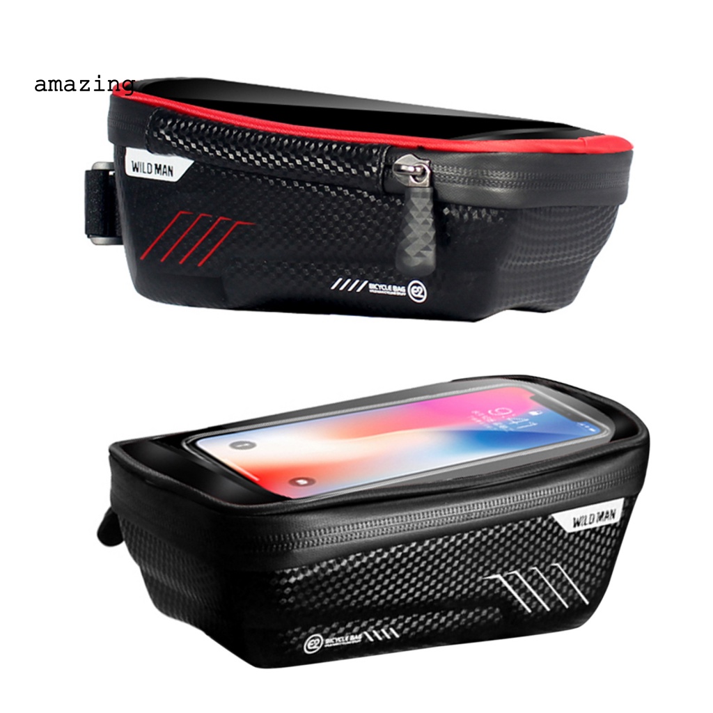 Túi Đựng Đồ Gắn Khung Trước Xe Đạp Có Khóa Kéo Dung Tích 1L Chống Thấm Nước Tiện Dụng