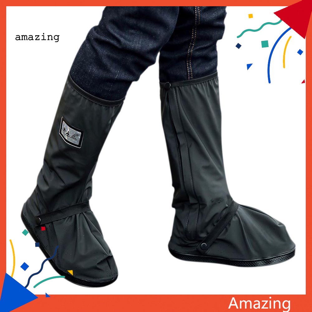Vỏ Bọc Giày Bốt Đi Mưa Cổ Cao Chống Trượt Chống Thấm Nước Có Thể Tái Sử Dụng