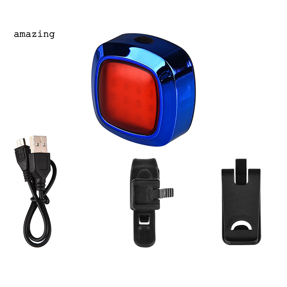 Đèn LED Cảnh Báo An Toàn Màu Đỏ Gắn Đuôi Xe Đạp Sạc USB
