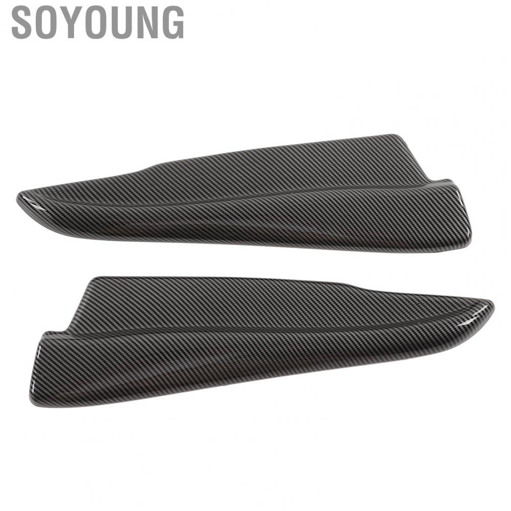 Soyoung Rear Lower Spoiler  Carbon Fiber Style Wearproof Lightweight Rear Bumper Lip  for Car Exterior