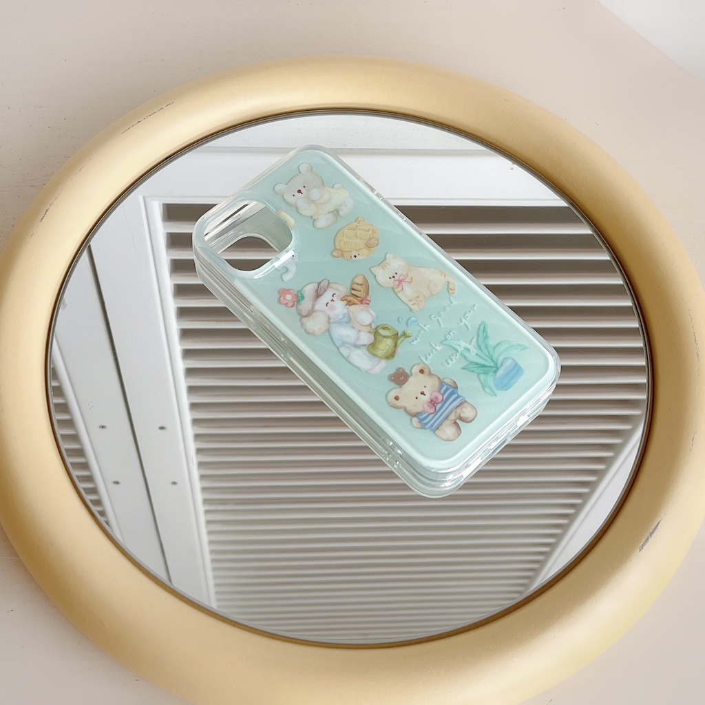 Ốp Điện Thoại TPU Silicon Mềm Trong Suốt Họa Tiết Hoạt Hình Cho iPhone11 12 13 14 Pro Max