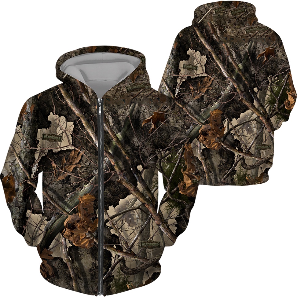 Áo Khoác Khóa Kéo Họa Tiết Lá Phong 3D Thời Trang Thu Đông Cho Nam