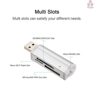Đầu Đọc Thẻ Nhớ Mini USB 2.0 Cho SD / SD / TF / Ms Duo / Micro Ms (M2) / Ms Pro Duo [19]