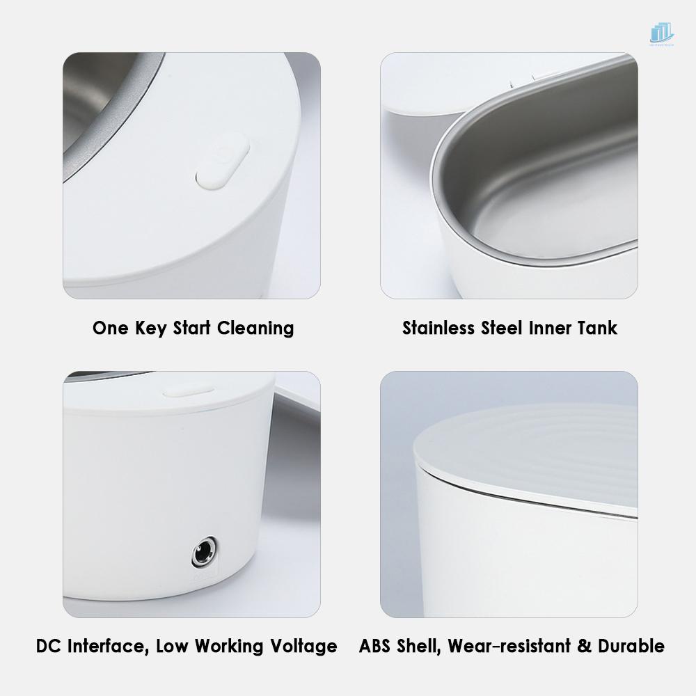 Máy Siêu Âm Mini 400ml Làm Sạch Trang Sức / Đồng Hồ / Nhẫn / Dây Chuyền Tiện Dụng