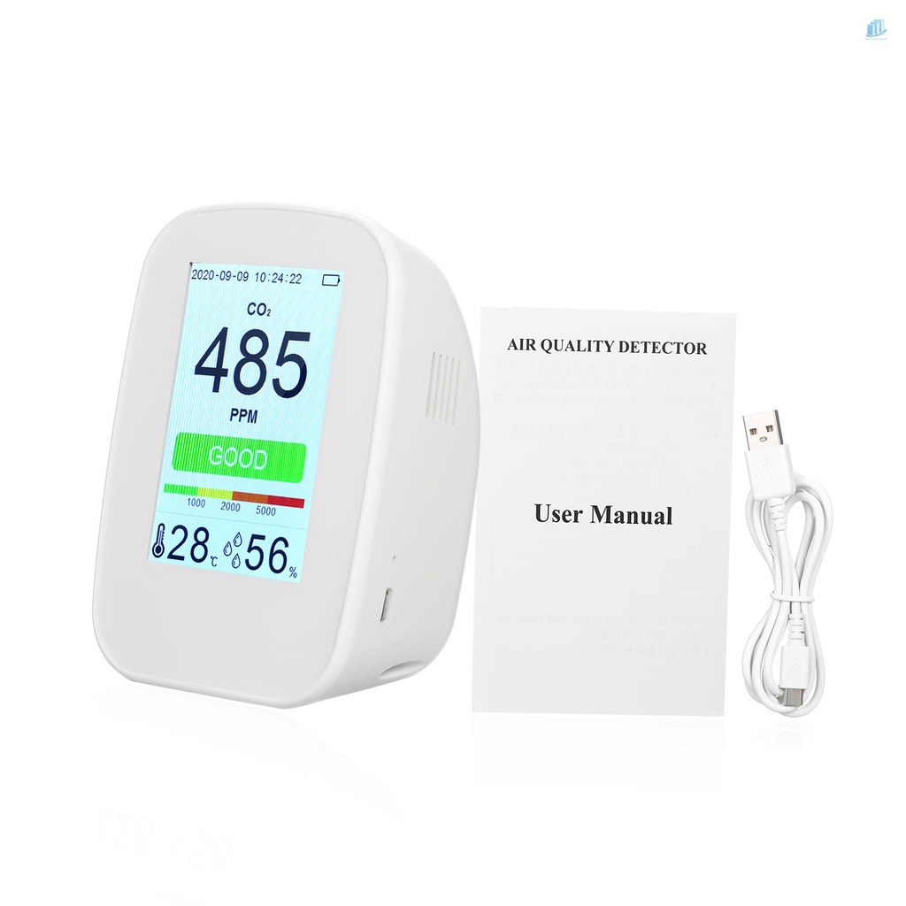 Thiết Bị Đo Độ Ẩm / Nhiệt Độ Không Khí CO2 / RH / Temp. 3 Trong 1 Đa Năng 3 Trong 1 Theo Dõi CO2 65534 Groups Data Logger Rech