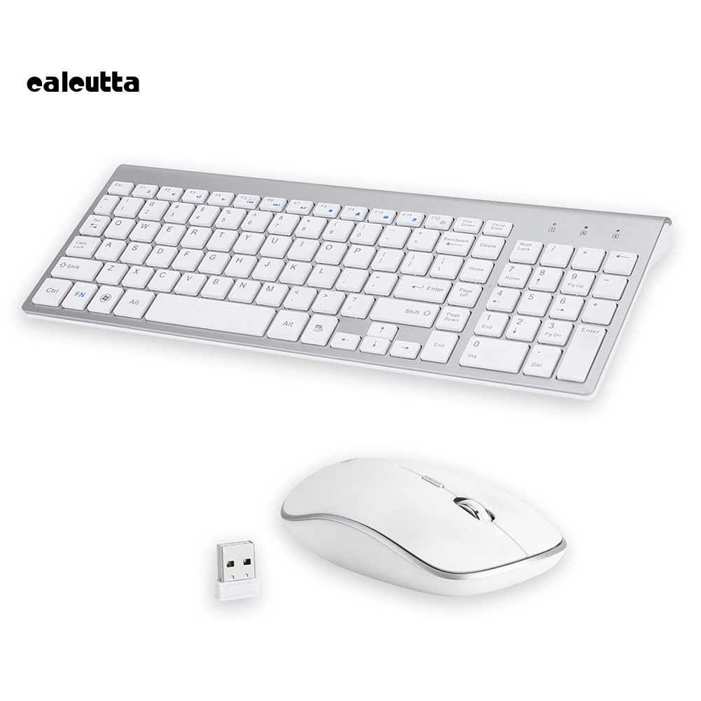 Bộ Bàn Phím Và Chuột Không Dây 2.4G Siêu Mỏng Cho Máy Tính / Laptop