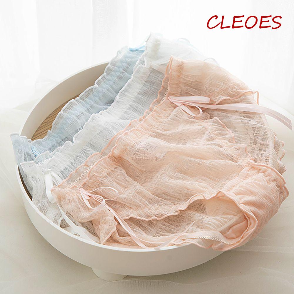 Quần Lót Cotton Lưới Trong Suốt Lưng Vừa Quyến Rũ Cho Nữ