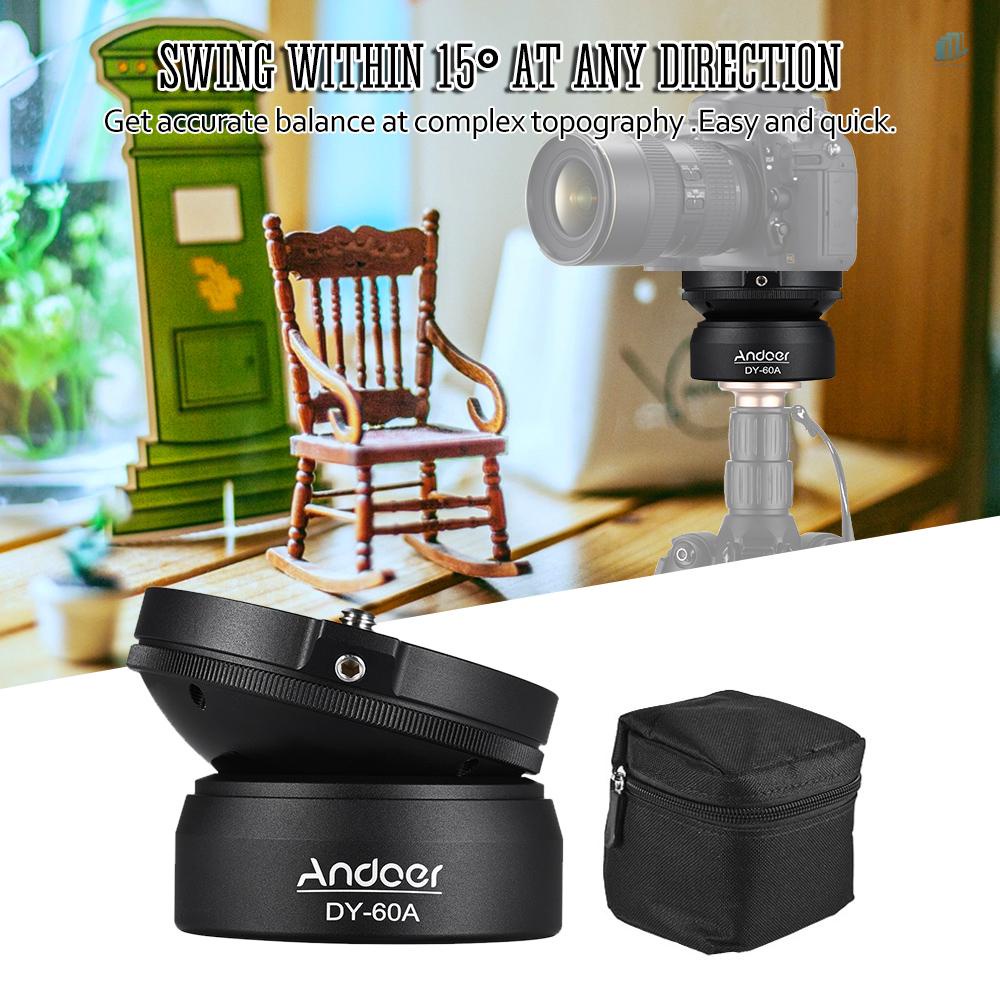 Đầu Bi Gậy Ba Chân Bằng Hợp Kim Nhôm 150 Độ Cho smartwatchinone Andoer DY-60A° Mức Bong Bóng Thay Thế Cho Máy Ảnh Dslrs 1 / 4 Inch