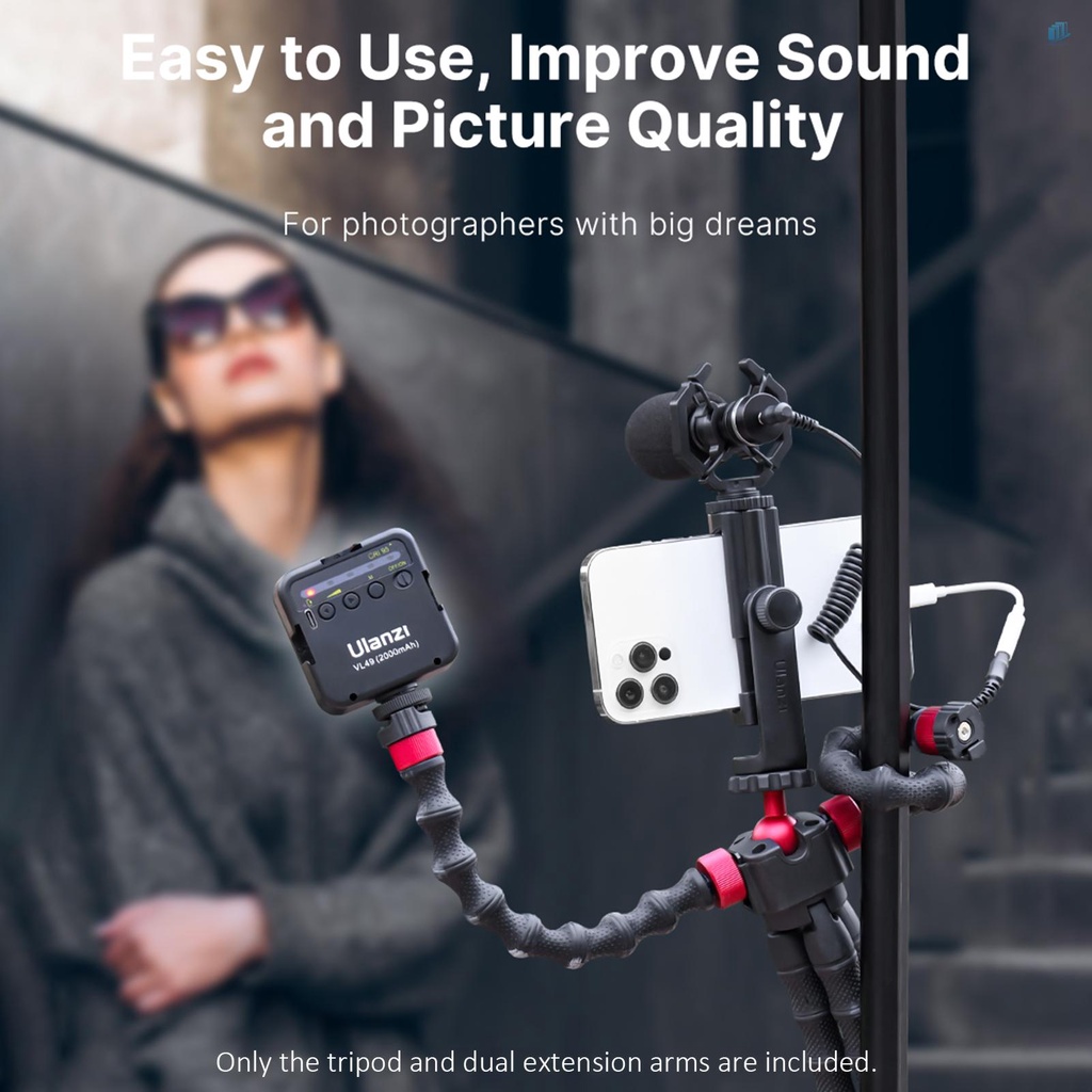 Giá Đỡ Ba Chân Ulanzi MT-52 Linh Hoạt Hình Bạch Tuộc Với Ốc Vít Mở Rộng 1 / 4 Inch Gắn Đế Máy Ảnh Xoay° Đầu Bi Xoay Chịu Tải 1kg 1kg Chuyên Dụng Cho Điện Thoại Thông Minh