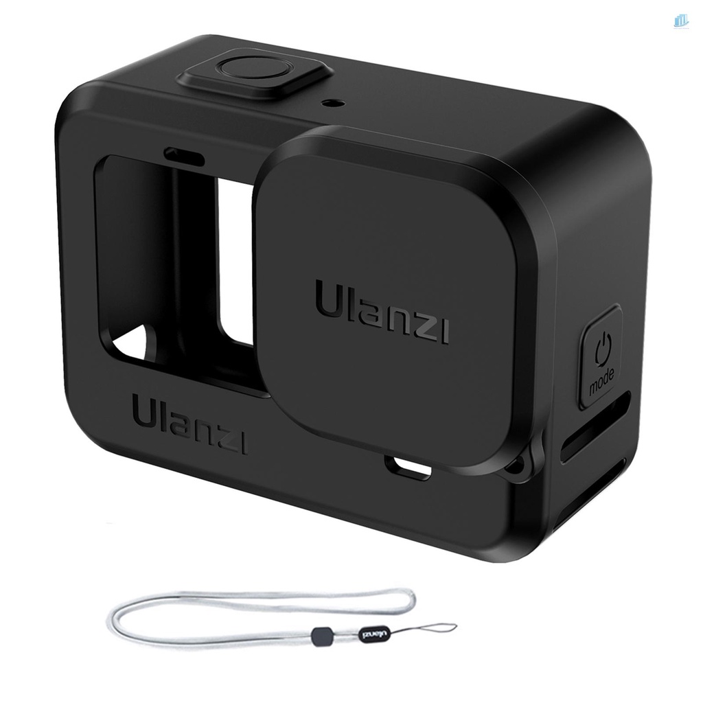 Vỏ Bảo Vệ Camera Bằng Cao Su Silicon Mềm Màu Đen Gắn Dây Đeo Thay Thế Cho smartwatchinone Ulanzi G9-1 Action 10 / 9