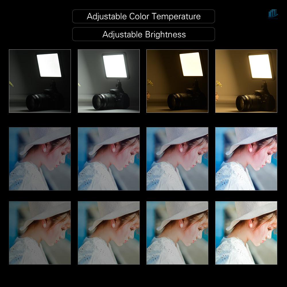 Bảng Đèn LED Andoer WY-160C 3300K-5600K Có Thể Điều Chỉnh Nhiệt Độ Kèm Màn Hình LCD Cho Máy Quay DSLR