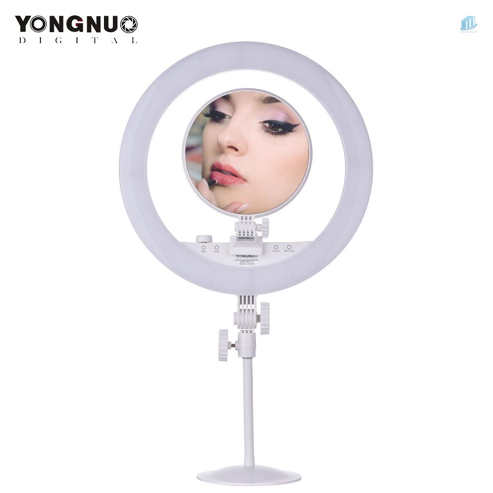 Vòng Đèn LED Hỗ Trợ Quay Video Youtube YONGNUO YN208 3200K-5500K Hai Màu Kèm Gương Trang Điểm