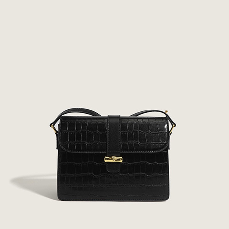 Túi Đeo Vai Hình Vuông Cỡ Nhỏ Họa Tiết Da Cá Sấu Phong Cách retro Thời Trang Cho Nữ