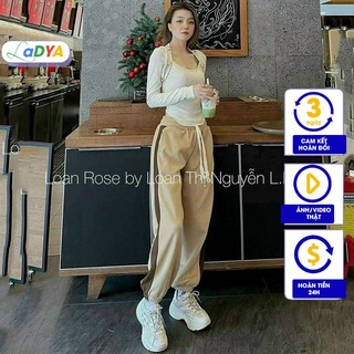 Quần jogger nữ trơn bo gấu 4 màu Ullzang Unisex nam nữ M916